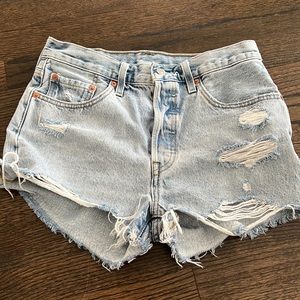 Distressed Levi Shorts